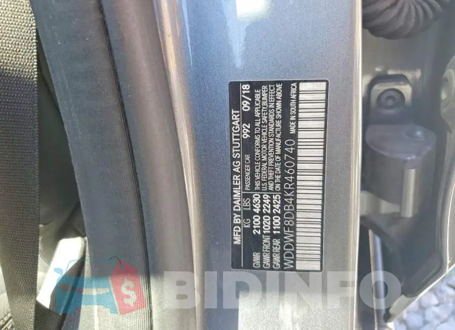 WDDWF8DB4KR460740 Photo# 12