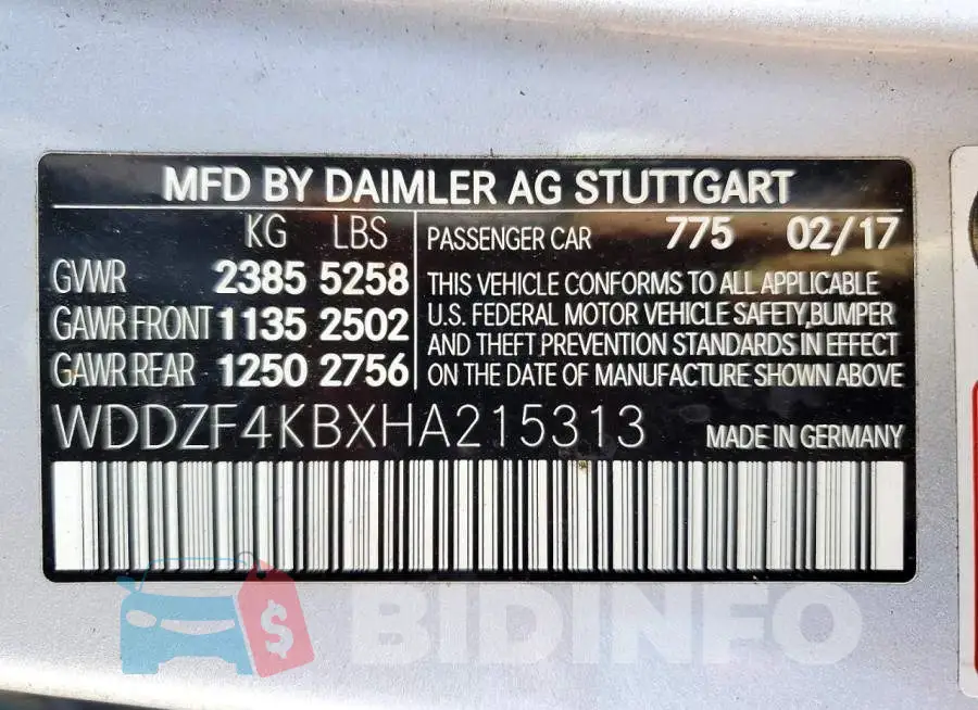WDDZF4KBXHA215313 Photo# 12