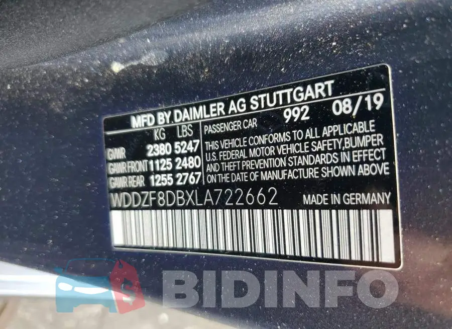 WDDZF8DBXLA722662 Photo# 12