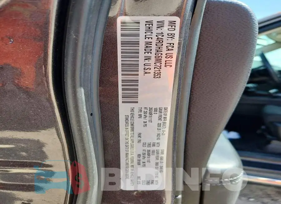 1C4RDHAG6MC721353 Photo# 13