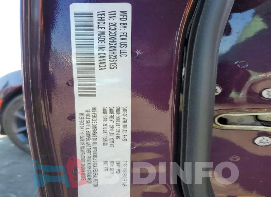2C3CDXHGXNH236125 Photo# 12