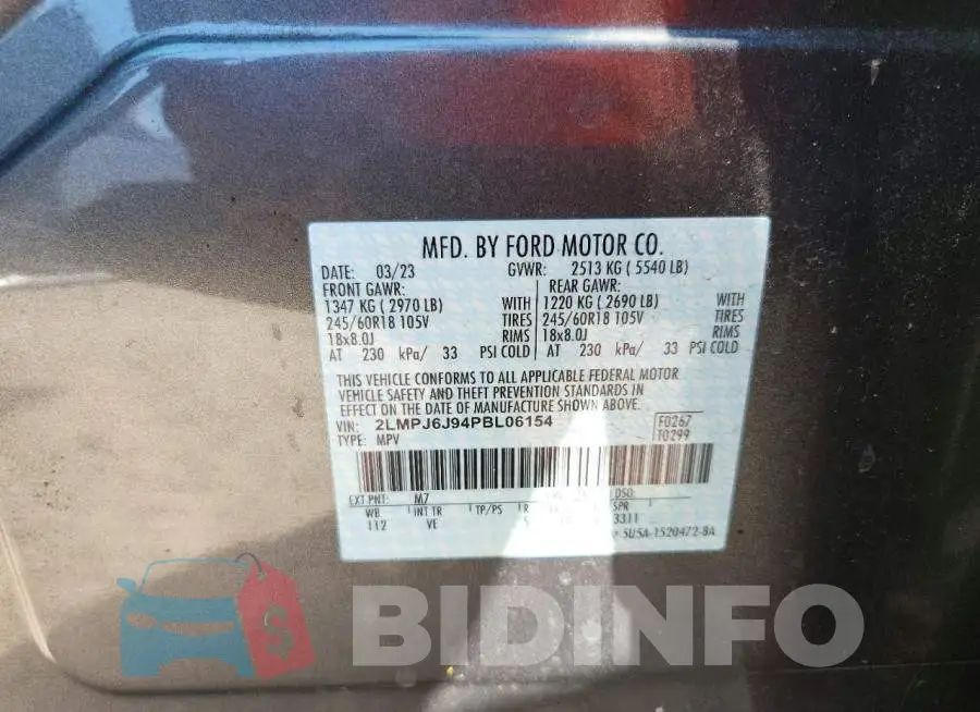 2LMPJ6J94PBL06154 Photo# 13