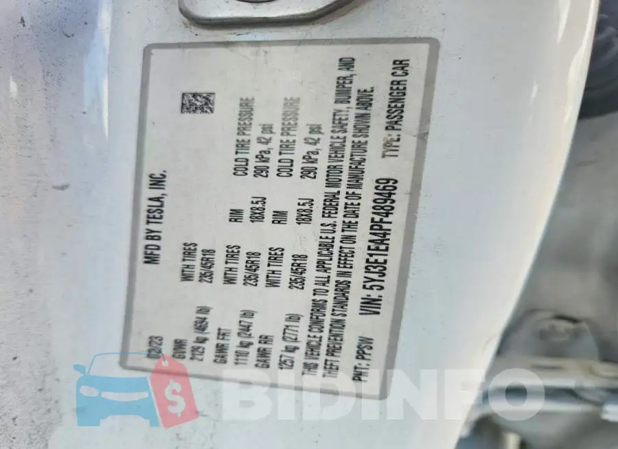5YJ3E1EA4PF489469 Photo# 12