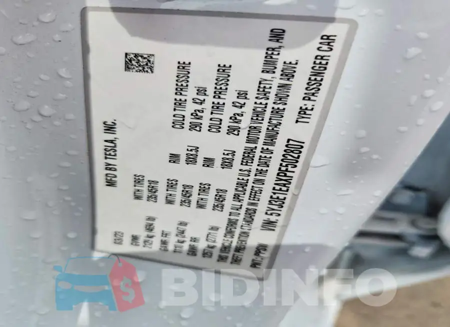 5YJ3E1EAXPF502807 Photo# 13