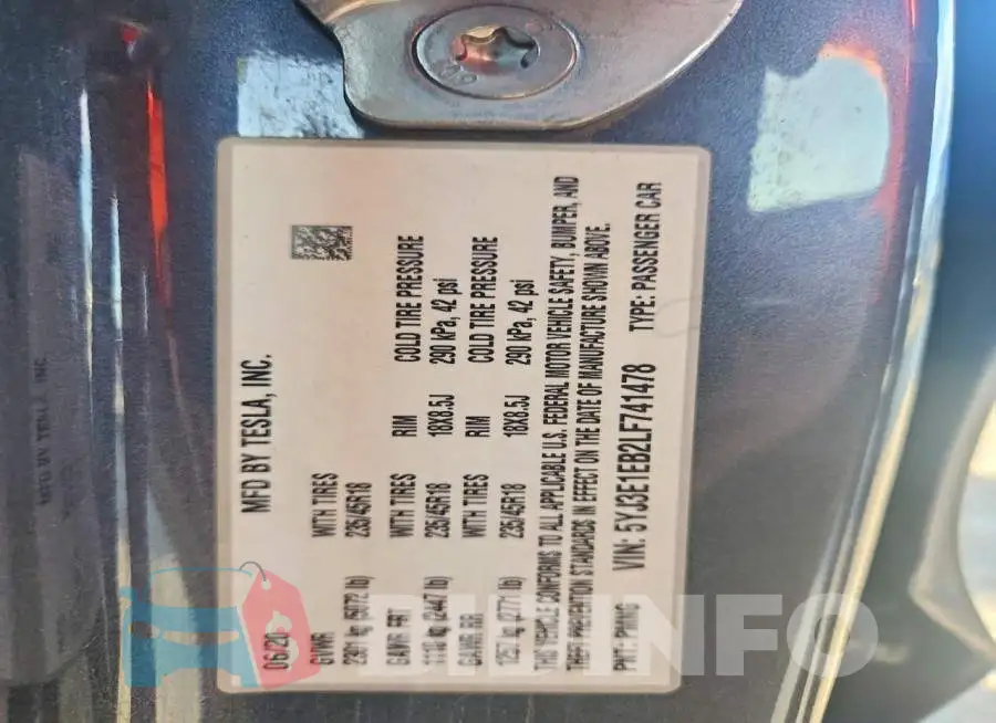 5YJ3E1EB2LF741478 Photo# 12