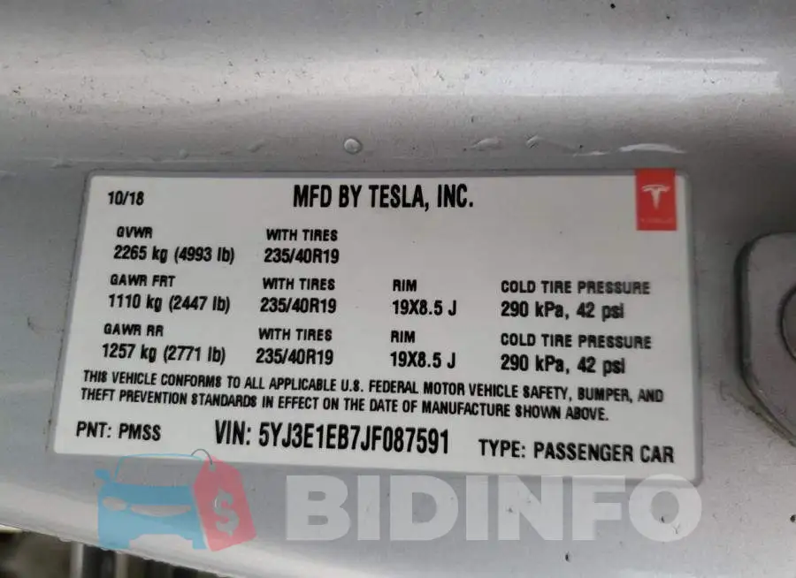 5YJ3E1EB7JF087591 Photo# 12