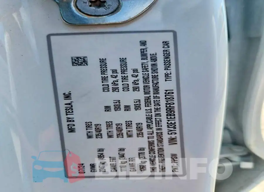 5YJ3E1EB9RF818761 Photo# 12
