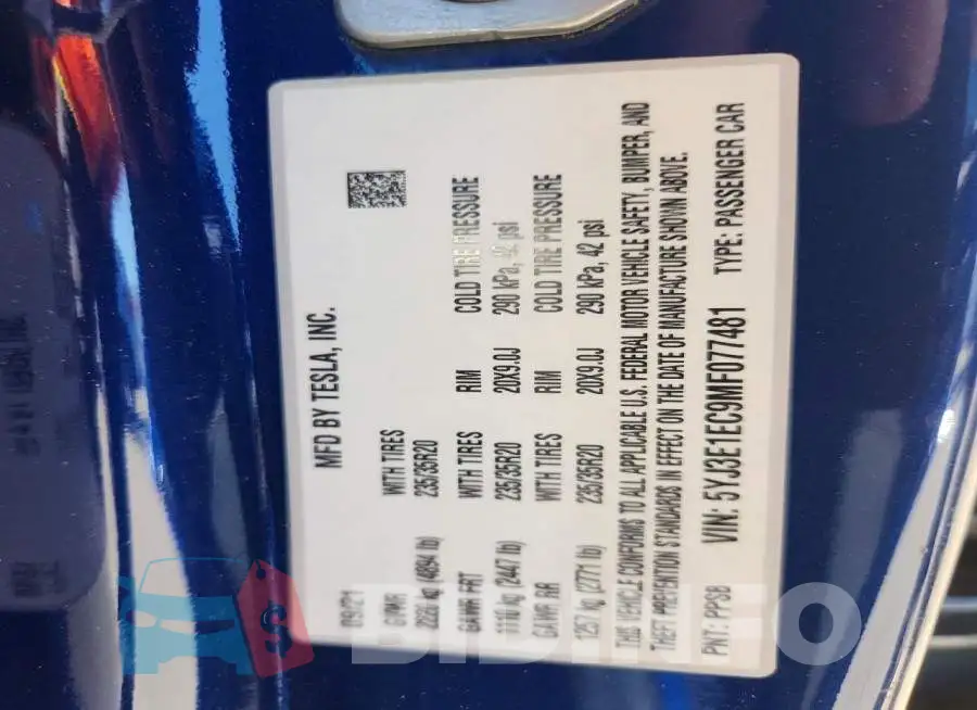 5YJ3E1EC9MF077481 Photo# 12