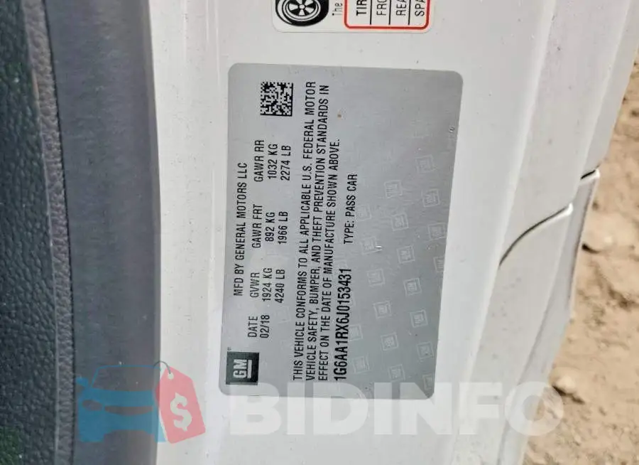 1G6AA1RX6J0153431 Photo# 12