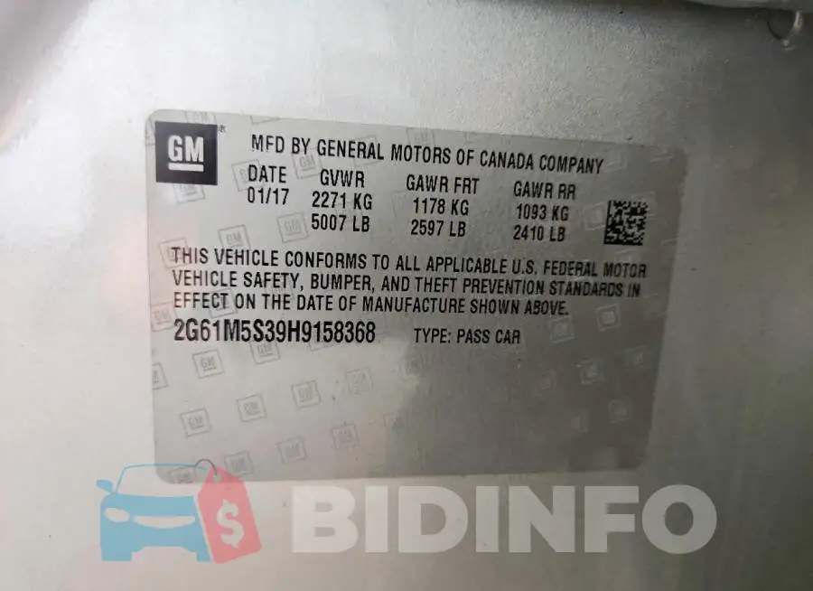 2G61M5S39H9158368 Photo# 12