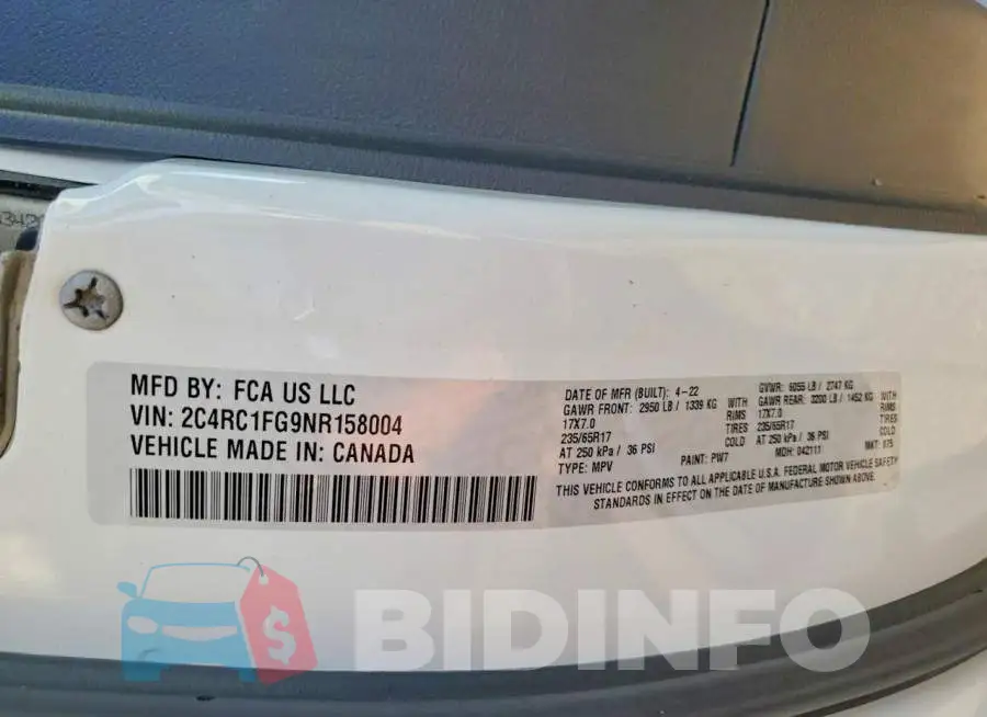 2C4RC1FG9NR158004 Photo# 13