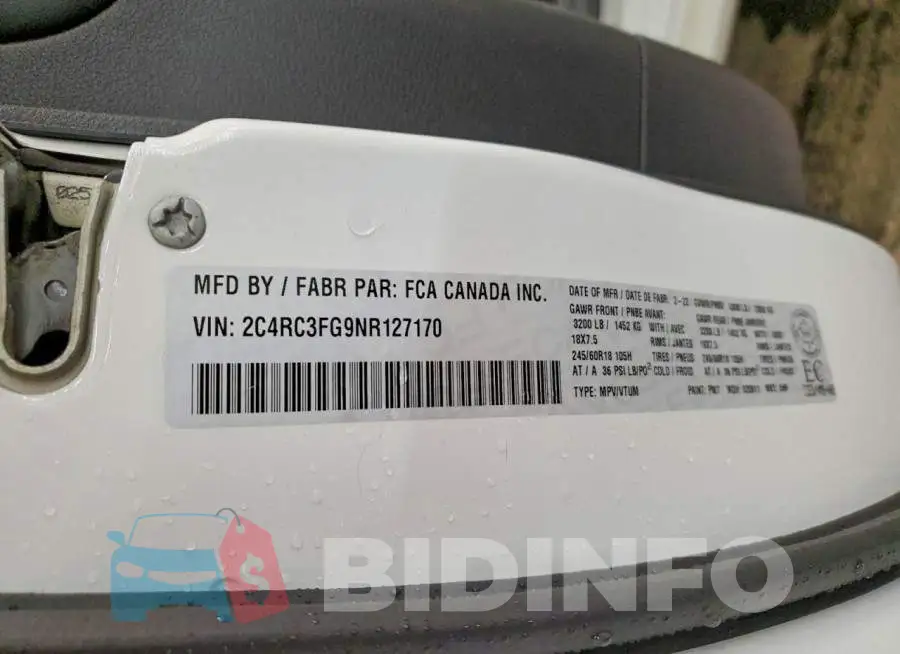 2C4RC3FG9NR127170 Photo# 13