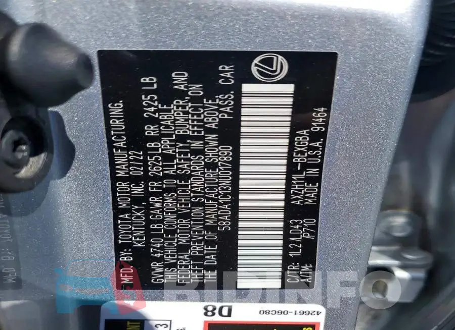 58ADA1C13NU017890 Photo# 12