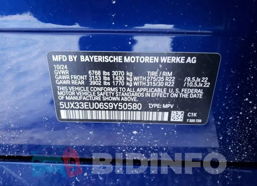 5UX33EU06S9Y50580 Photo# 13