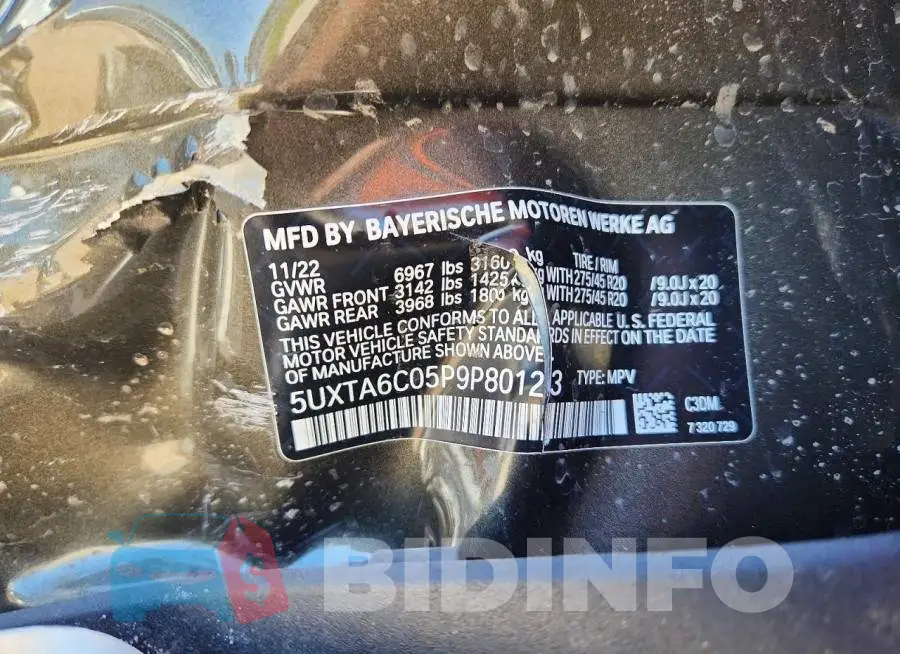 5UXTA6C05P9P80123 Photo# 13