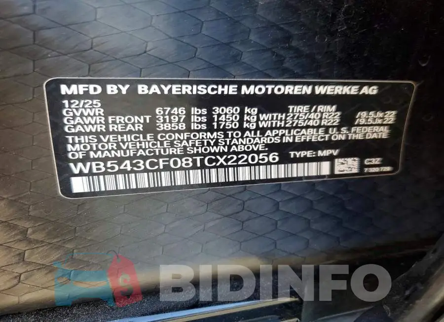 WB543CF08TCX22056 Photo# 14
