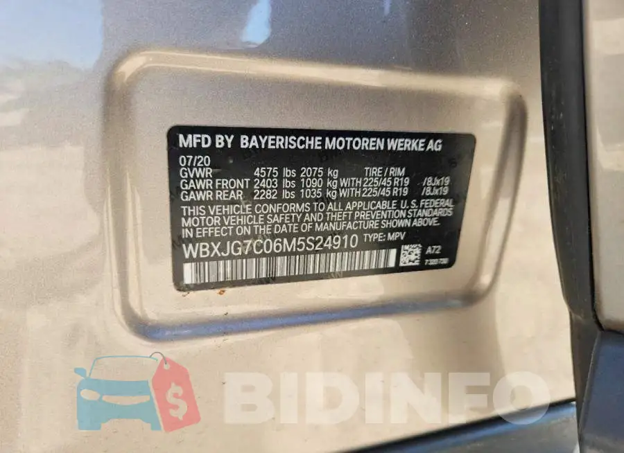 WBXJG7C06M5S24910 Photo# 12