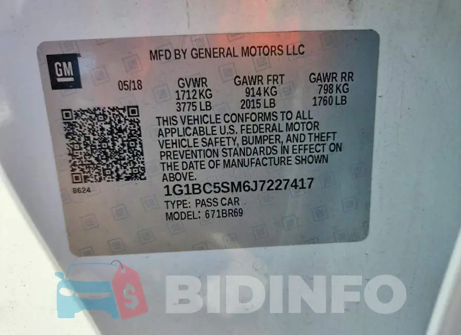 1G1BC5SM6J7227417 Photo# 12