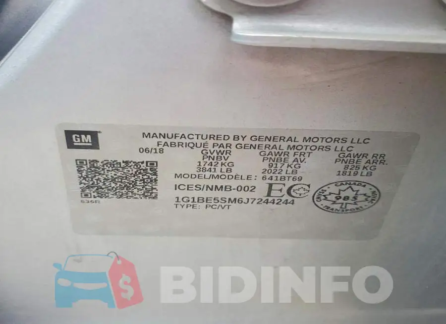 1G1BE5SM6J7244244 Photo# 13