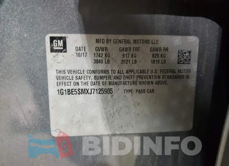 1G1BE5SMXJ7125905 Photo# 12