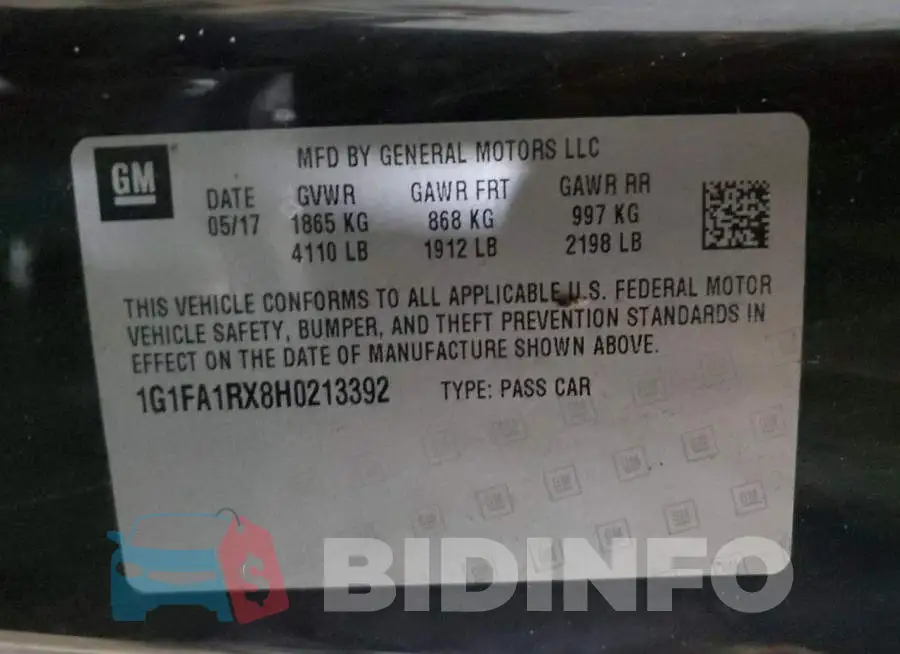 1G1FA1RX8H0213392 Photo# 12
