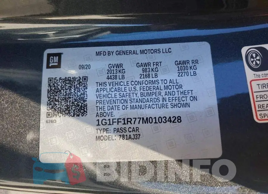 1G1FF1R77M0103428 Photo# 12
