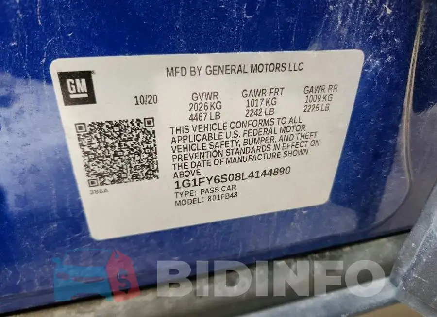 1G1FY6S08L4144890 Photo# 12