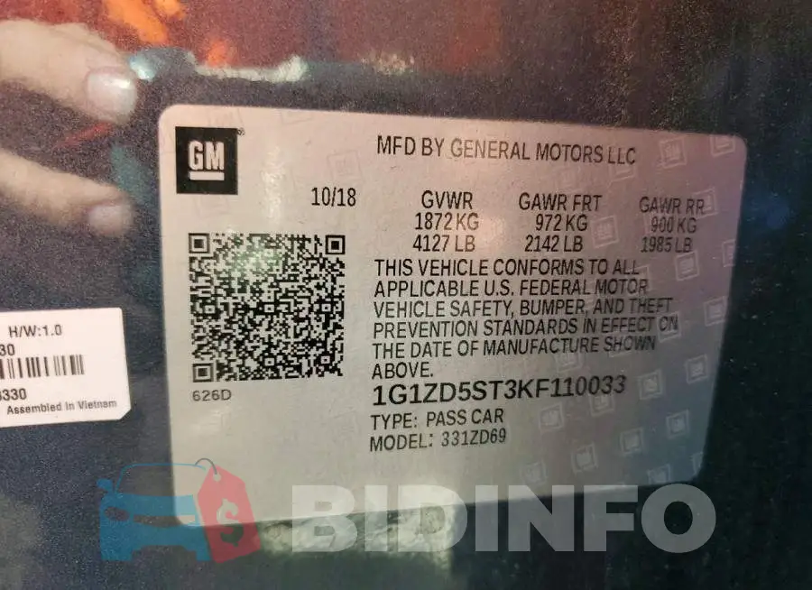 1G1ZD5ST3KF110033 Photo# 12
