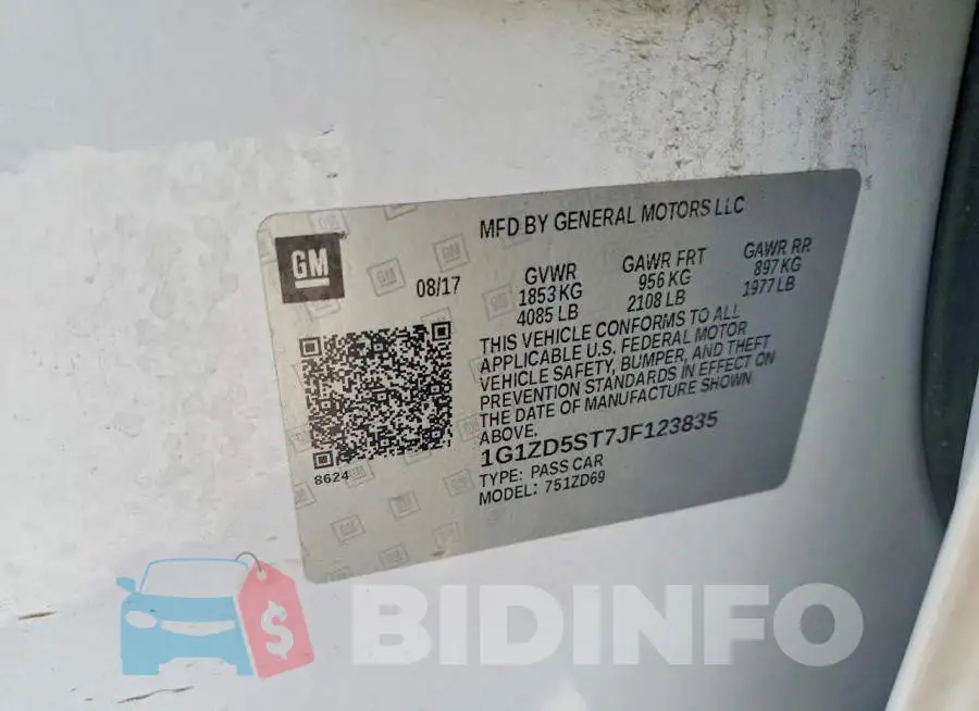 1G1ZD5ST7JF123835 Photo# 12