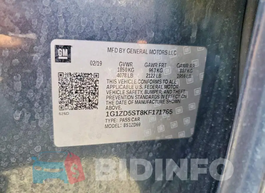 1G1ZD5ST8KF171765 Photo# 12