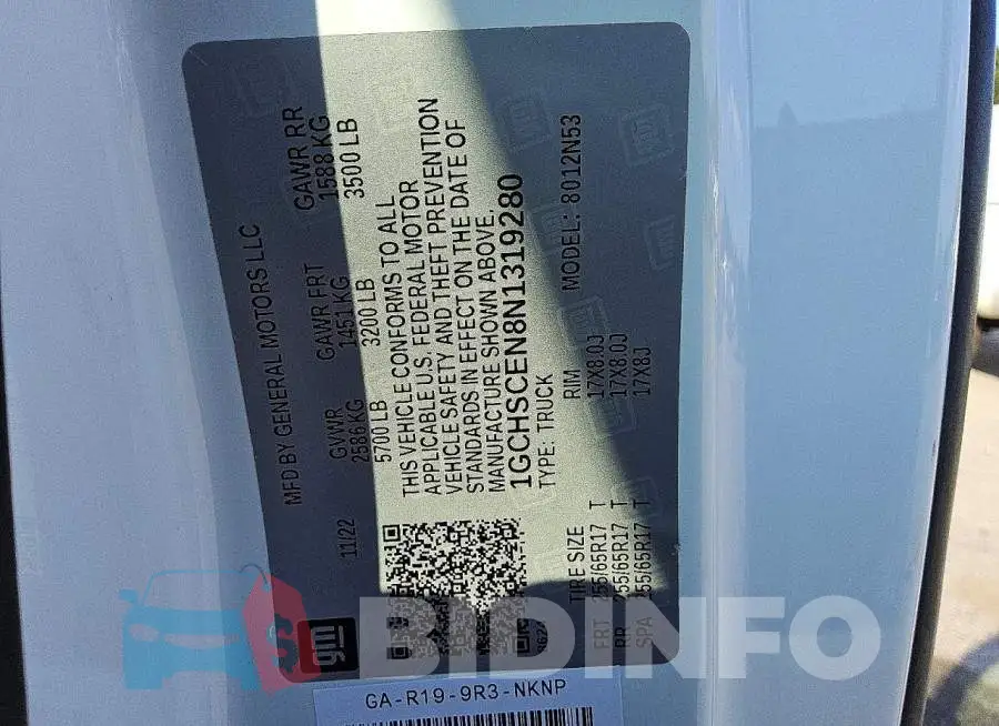 1GCHSCEN8N1319280 Photo# 12
