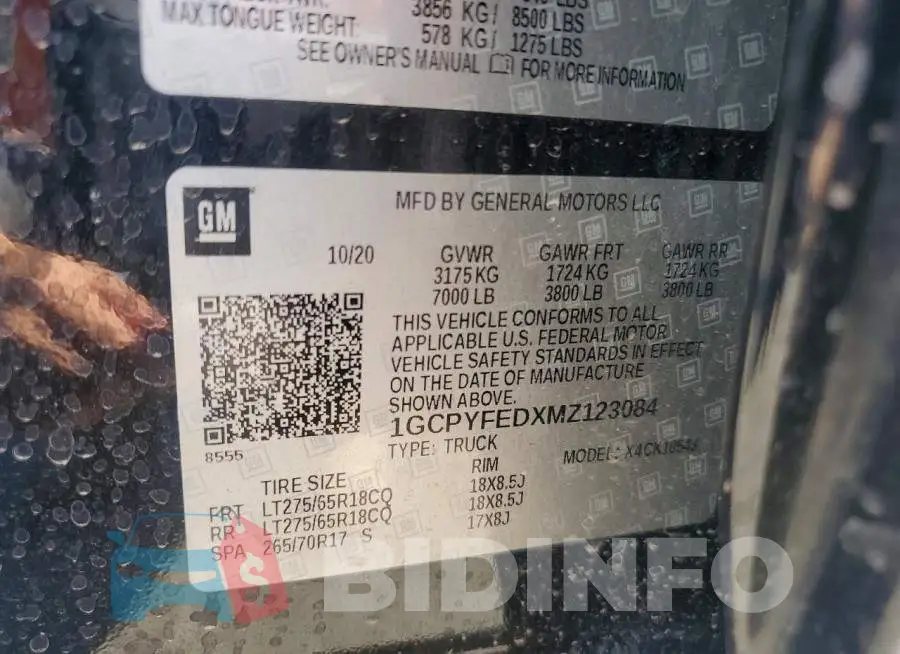 1GCPYFEDXMZ123084 Photo# 12