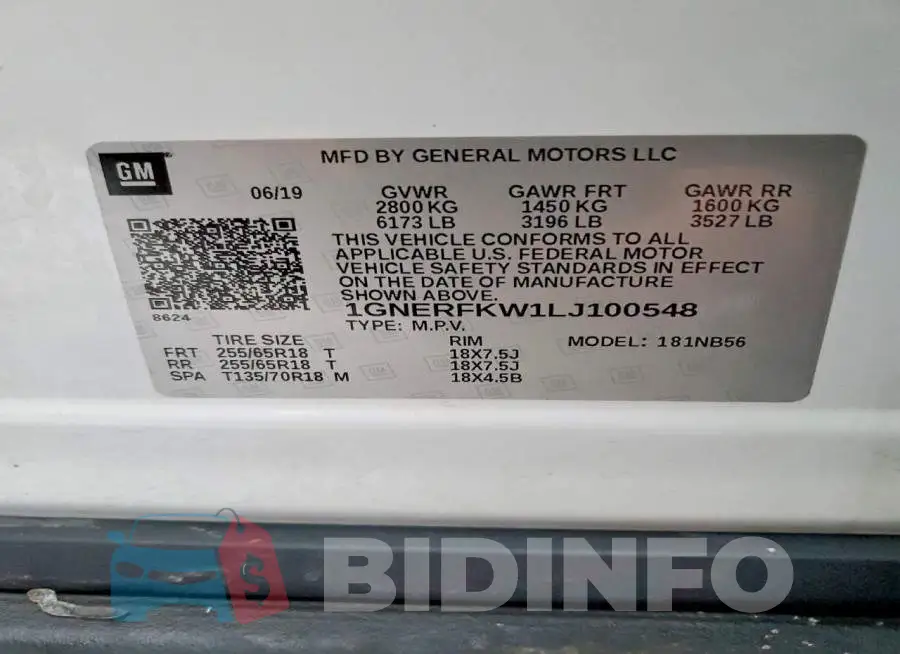 1GNERFKW1LJ100548 Photo# 13