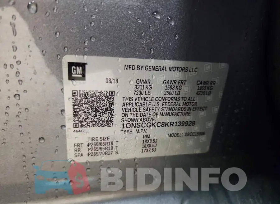 1GNSCGKC8KR139928 Photo# 13