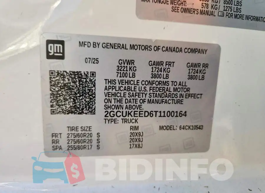 2GCUKEED6T1100164 Photo# 12