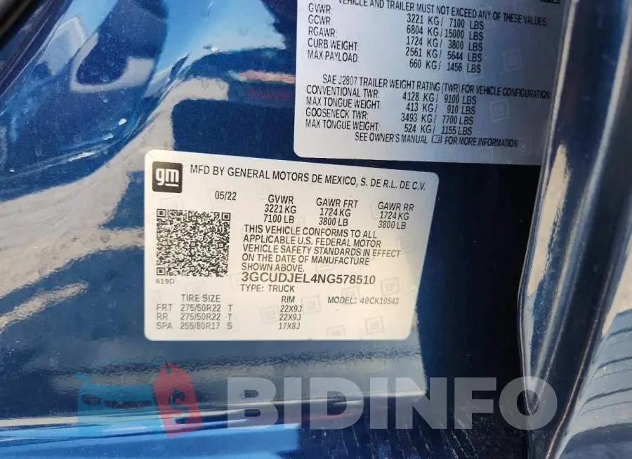 3GCUDJEL4NG578510 Photo# 13