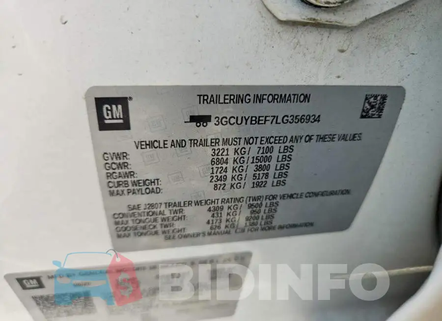 3GCUYBEF7LG356934 Photo# 12