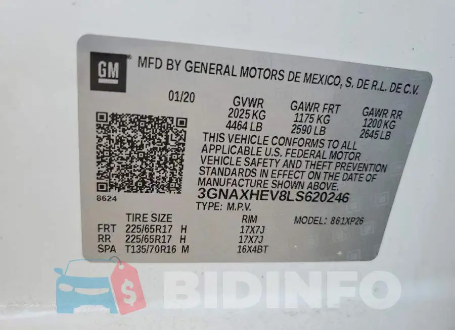 3GNAXHEV8LS620246 Photo# 12