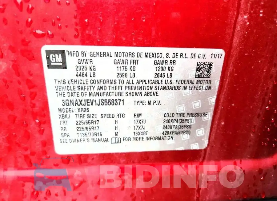3GNAXJEV1JS558371 Photo# 13