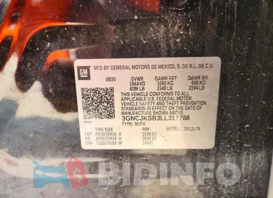 3GNCJKSB3LL317788 Photo# 14