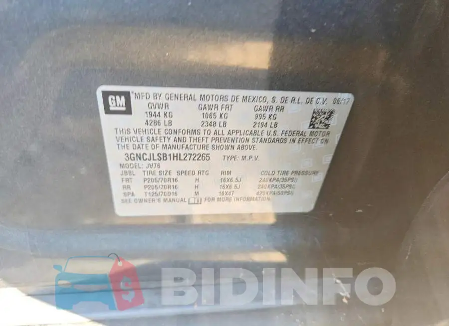 3GNCJLSB1HL272265 Photo# 12