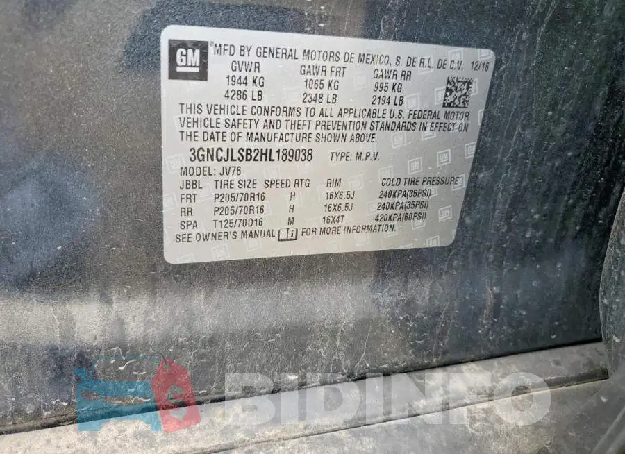 3GNCJLSB2HL189038 Photo# 13