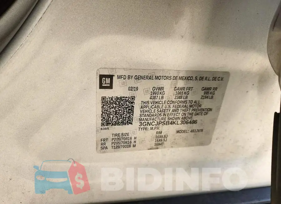 3GNCJPSB4KL306486 Photo# 12