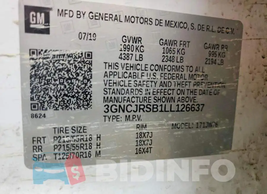 3GNCJRSB1LL126637 Photo# 13