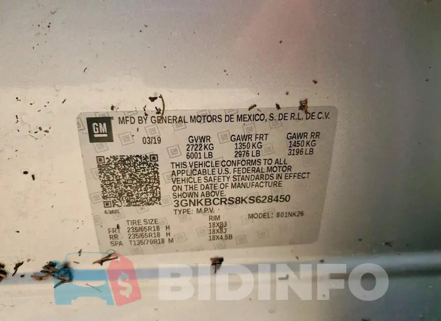 3GNKBCRS8KS628450 Photo# 12