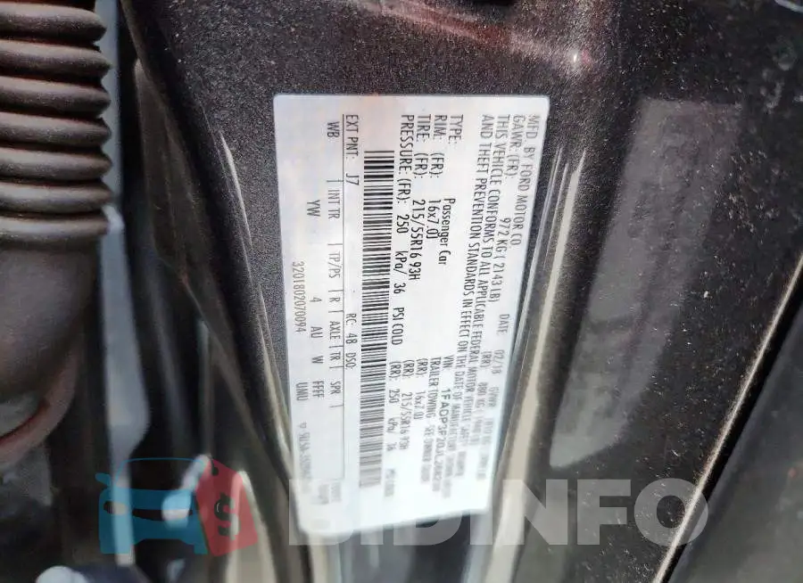 1FADP3F20JL268298 Photo# 12