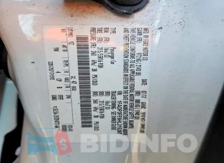 1FADP3FE9HL315297 Photo# 12