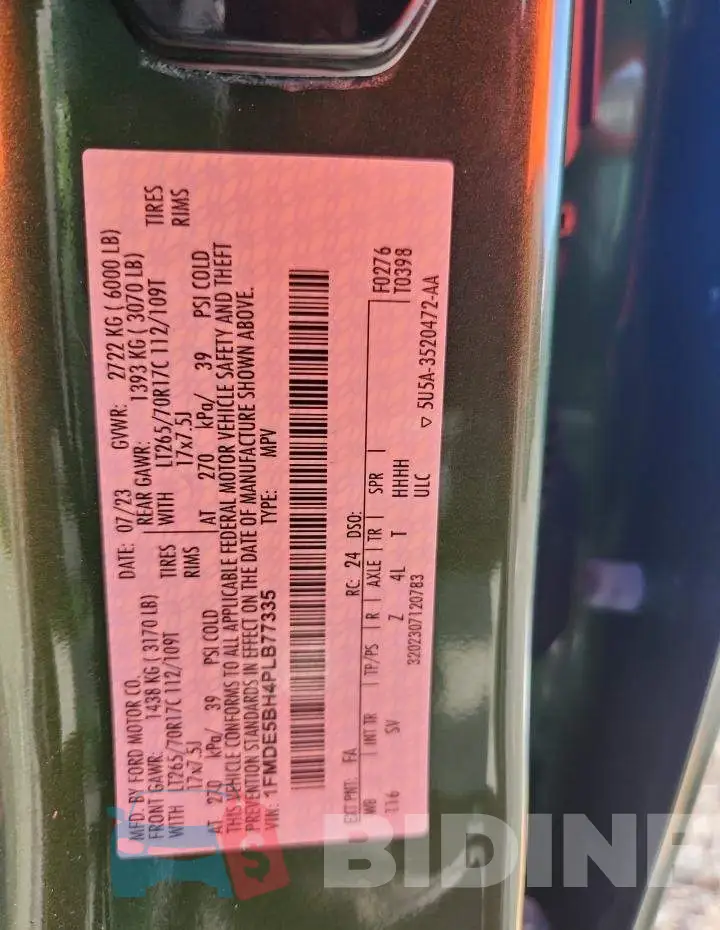 1FMDE5BH4PLB77335 Photo# 12