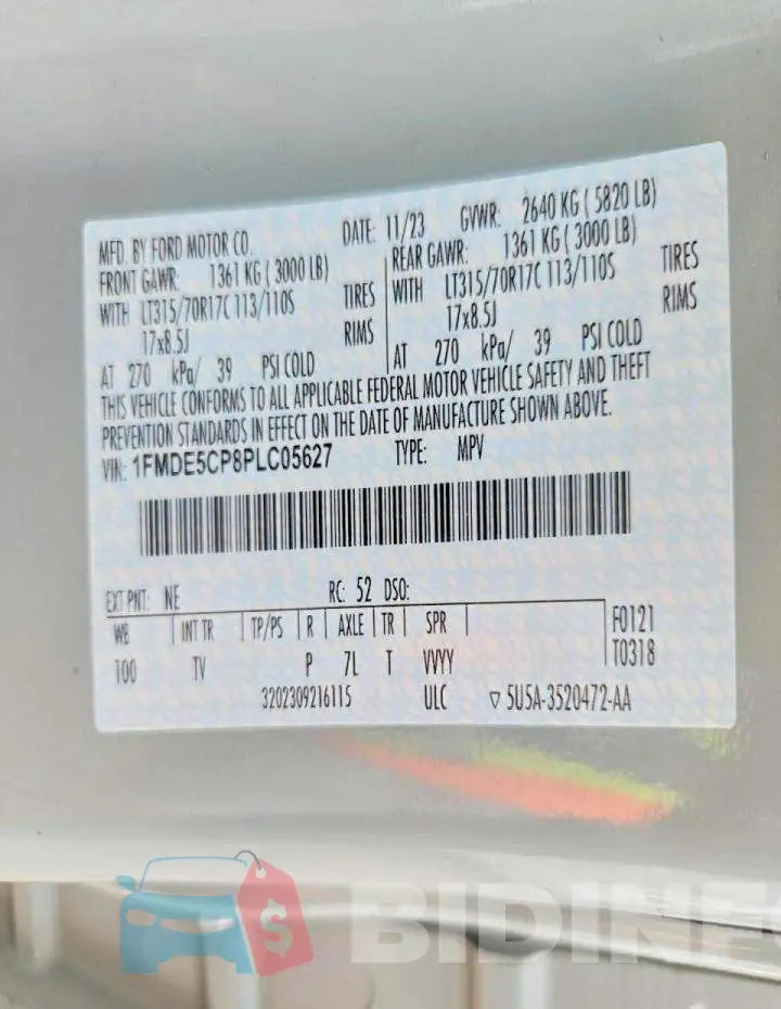 1FMDE5CP8PLC05627 Photo# 13
