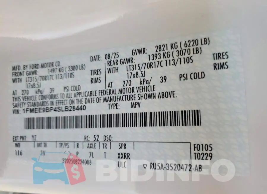 1FMEE9BP4SLB28440 Photo# 12